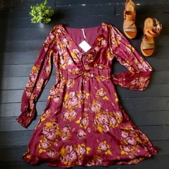 NWT Free People Floral Dress - Picture 1 of 8